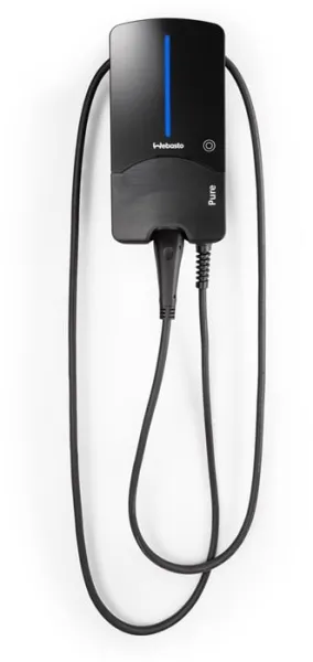 Webasto Pure Ladeboks 11 kW Type 2 Black Edition med 7 mtr. kabel - Integreret Type B fejlstrømsrelæ